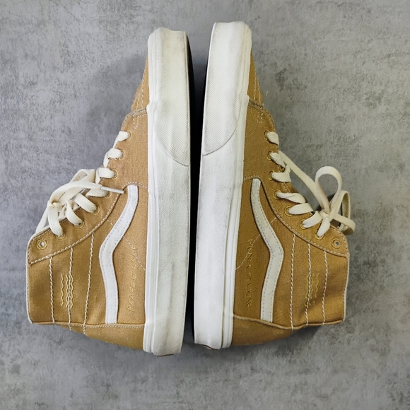 Vans X Peace Leaf Eco High Top Sneakers Womens 9.5 Mens 8 Hemp Blend Sustainable - Picture 10 of 15